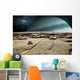 Rover Explores Surface Rocky Wall Decal