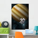 Astronaut Floating Space Front Wall Decal