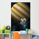 Astronaut Floating Space Front Wall Decal
