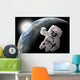 Astronaut Floating Outer Space Vertical Wall Decal