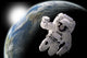 Astronaut Floating Outer Space Vertical Wall Decal