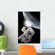 Astronaut Floating Outer Space Horizontal Wall Decal