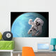 Artist's Concept Astronaut Floating Blue Planet Wall Decal