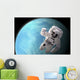 Artist's Concept Astronaut Floating Blue Planet Wall Decal