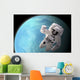 Artist's Concept Astronaut Floating Blue Planet Wall Decal