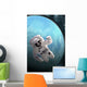 Artist's Concept Astronaut Floating Blue Planet Vertical Wall Decal