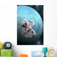 Artist's Concept Astronaut Floating Blue Planet Vertical Wall Decal