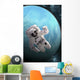 Artist's Concept Astronaut Floating Blue Planet Vertical Wall Decal