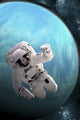 Artist's Concept Astronaut Floating Blue Planet Vertical Wall Decal
