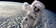 Artist's Concept Astronaut Floating Clouds Wall Decal