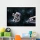 Galactic Scene Showing Astronauts Wall Decal