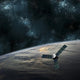 Space Probe Investigates Cloud Wall Decal