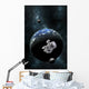 Astronaut Floating Front Water Wall Decal