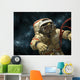 Cosmonaut against Stars Wall Decal