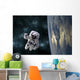 Astronaut Floating above Earth Horizontal Wall Decal