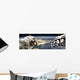 Astronauts Working Space Station Horizontal Planet Wall Decal