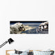 Astronauts Working Space Station Horizontal Planet Wall Decal