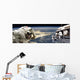 Astronauts Working Space Station Horizontal Planet Wall Decal