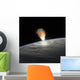 Massive Asteroid Enters Atmosphere Distant Wall Decal