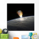 Massive Asteroid Enters Atmosphere Distant Wall Decal