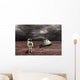 Astronaut Surveys His Situation Storm Planet Wall Decal