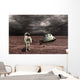 Astronaut Surveys His Situation Storm Planet Wall Decal