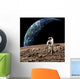 Astronaut Barren Rocky Planet Wall Decal