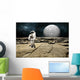 Astronaut Barren Planet Horizontal Wall Decal