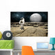 Astronaut Barren Planet Horizontal Wall Decal
