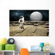 Astronaut Barren Planet Horizontal Wall Decal