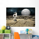 Astronaut Barren Planet Horizontal Wall Decal