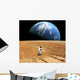 Astronaut Standing Barren World Wall Decal