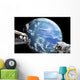 Astronauts Perform Work Space Wall Decal