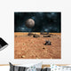 Robotic Rover Explores Alien Moon Wall Decal