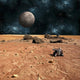 Robotic Rover Explores Alien Moon Wall Decal