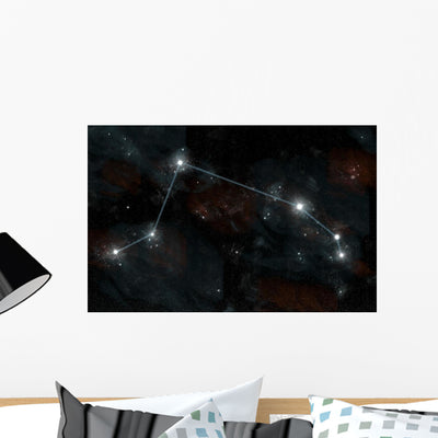 Artist's Depiction Constellation Aries Wall Decal shown on a wall