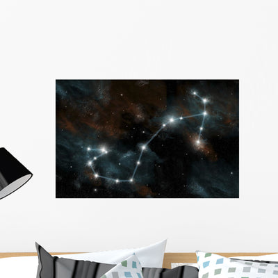 Artist's Depiction Constellation Scorpio Wall Decal shown on a wall