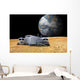 Artist's Depiction Lunar Base Horizontal Wall Decal