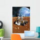 Astronauts Explore Barren Moon Wall Decal