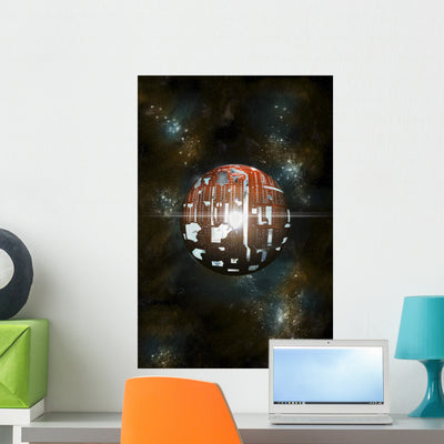 Artist's Depiction Theoretical Dyson Wall Decal shown on a wall