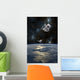 Astronaut Drifting Space Is Vertical Wall Decal