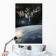 Space Shuttle Docked International Planet Wall Decal