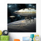 Fleet Massive Spaceships over Planet Wall Decal