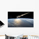 Meteor Streaks towards Collision Wide View Wall Decal