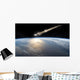Meteor Streaks towards Collision Wide View Wall Decal