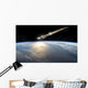Meteor Streaks towards Collision Wide View Wall Decal