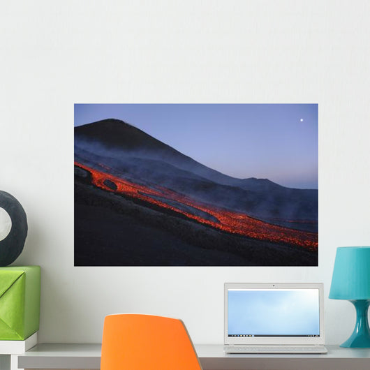 Mount Etna Lava Flow Wall Decal Design 4