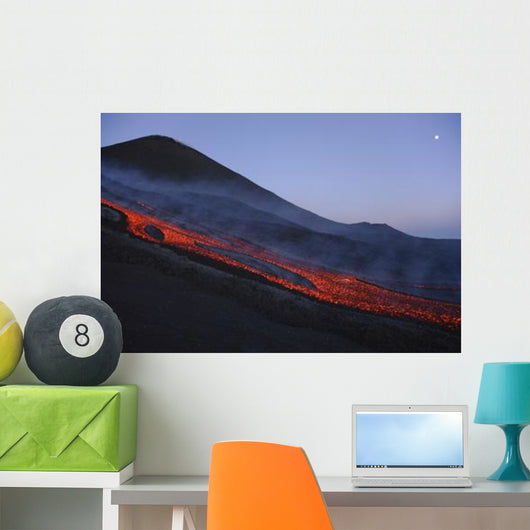 Mount Etna Lava Flow Wall Decal Design 4