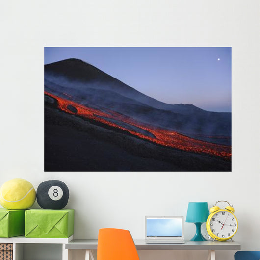 Mount Etna Lava Flow Wall Decal Design 4