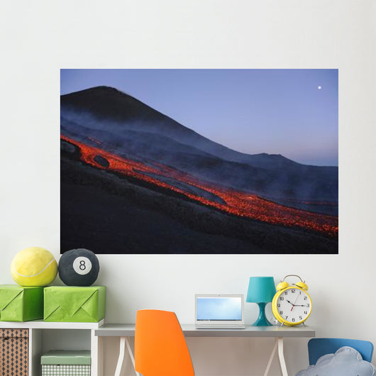 Mount Etna Lava Flow Wall Decal Design 4